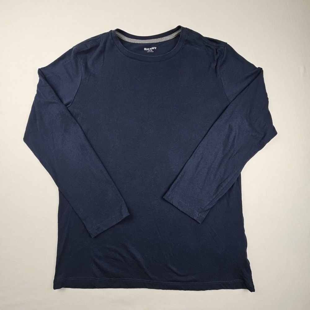 Old Navy Men's Long Sleeve Navy Blue T Shirt Size XXL